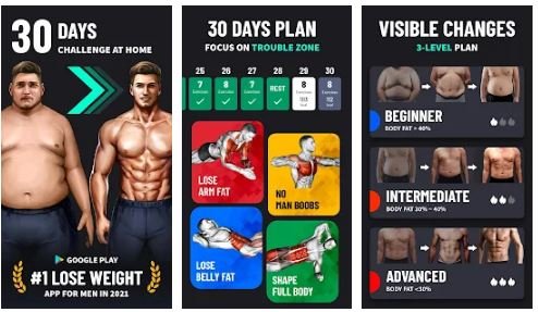 Android App to loose weight for Men