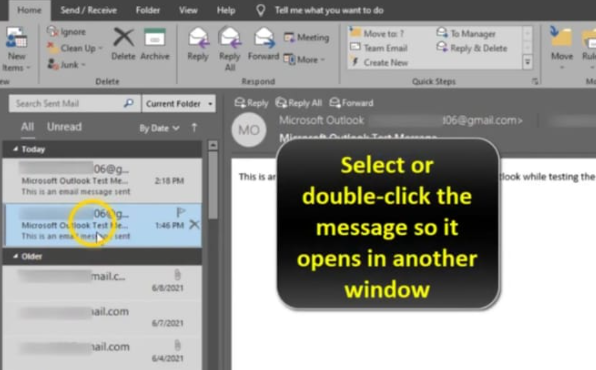 Double click message