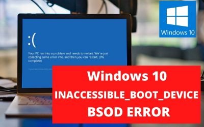 INACCESSIBLE_BOOT_DEVICE Windows 10, 11 Error