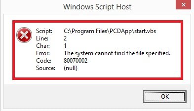 Windows Script Host Errors