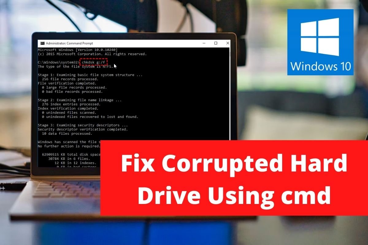 Fix Corrupted Hard Drive Using cmd